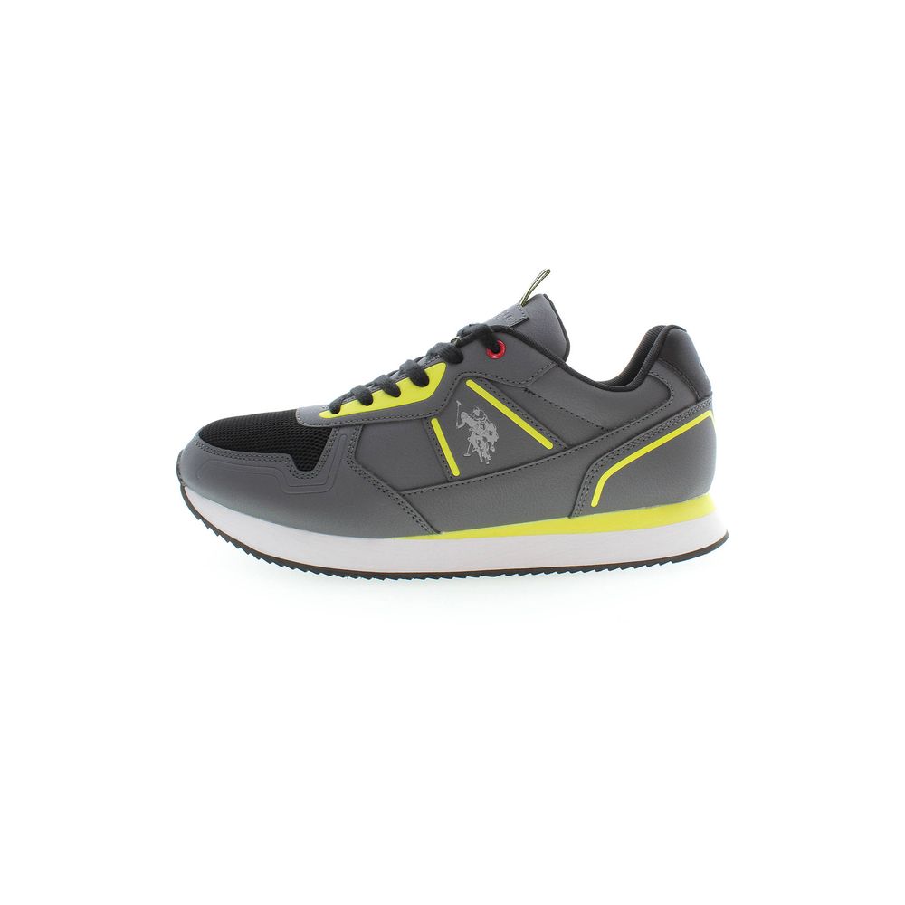 Sneakers by U.S. POLO ASSN. for men in polyester & polyethylene brown & gray features an opulent silhouette from the Men's Fashion Polyester & Polyethylene Sneakers collection, showcasing a signature fashion style with an opulent finish.