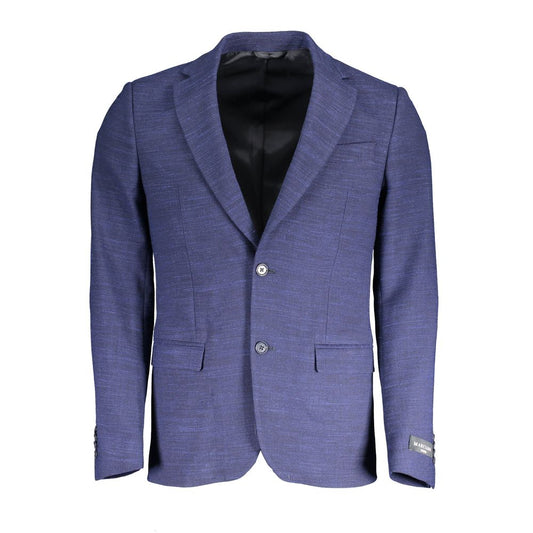 Jacket by Marciano by Guess for women in polyester blue showcases a contemporary silhouette, detailed with a contemporary and premium pockets for a sophisticated finish.