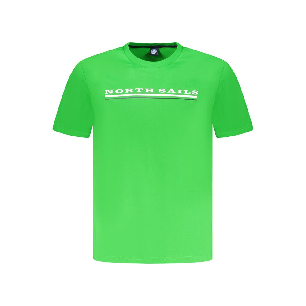 T-Shirt by North Sails for men in cotton green & print features an edgy silhouette, meticulously detailed with a sophisticated and crew neckline for a truly edgy finish.