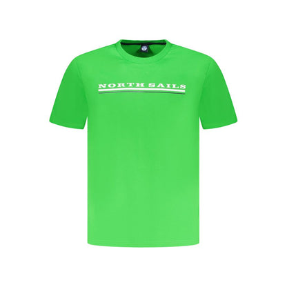 T-Shirt by North Sails for men in cotton green & print features an edgy silhouette, meticulously detailed with a sophisticated and crew neckline for a truly edgy finish.