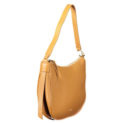 This Shoulder Handbag by Coccinelle for women in leather and brown presents a sculptural silhouette featuring a secure zipper, ample internal-pockets, and versatile shoulder-strap & handle for a sculptural finish.