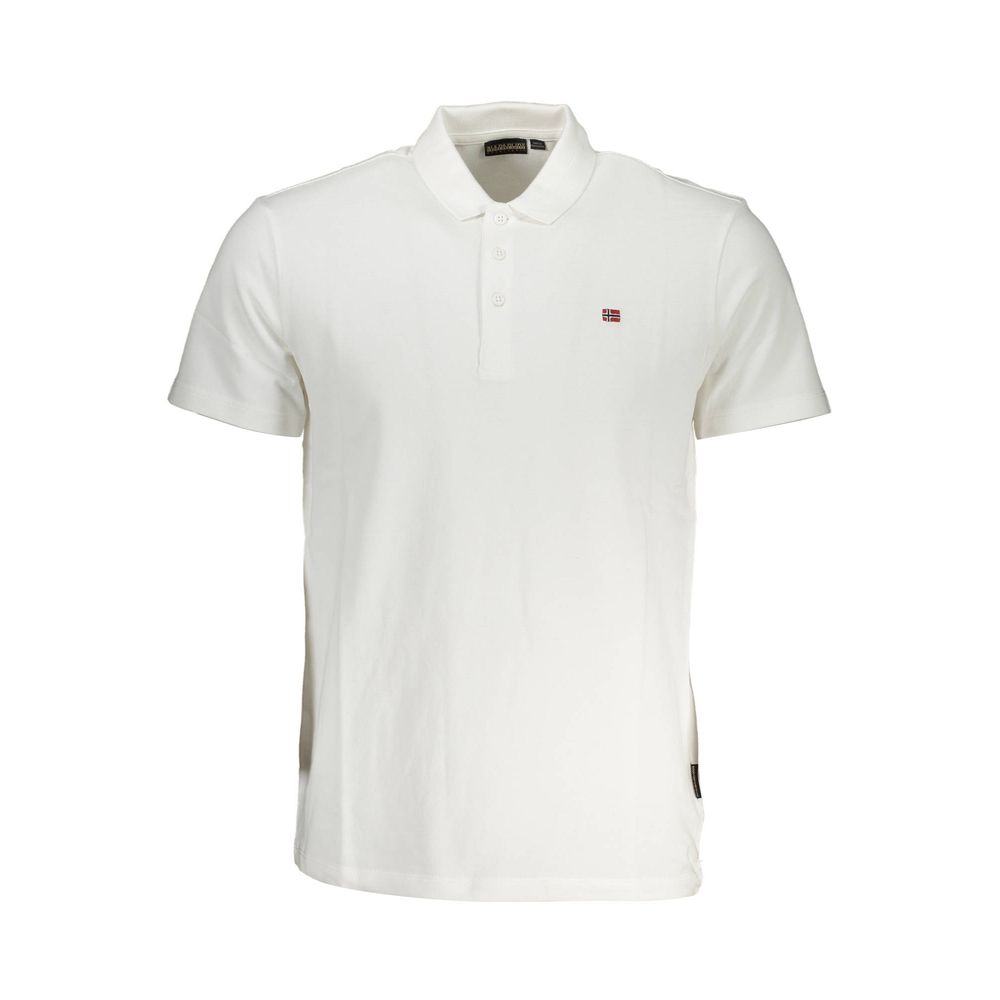 This Polo Shirt by Napapijri for men in cotton white presents a flawless silhouette, showcasing flawless short-sleeve detailing and a refined for a truly flawless aesthetic.