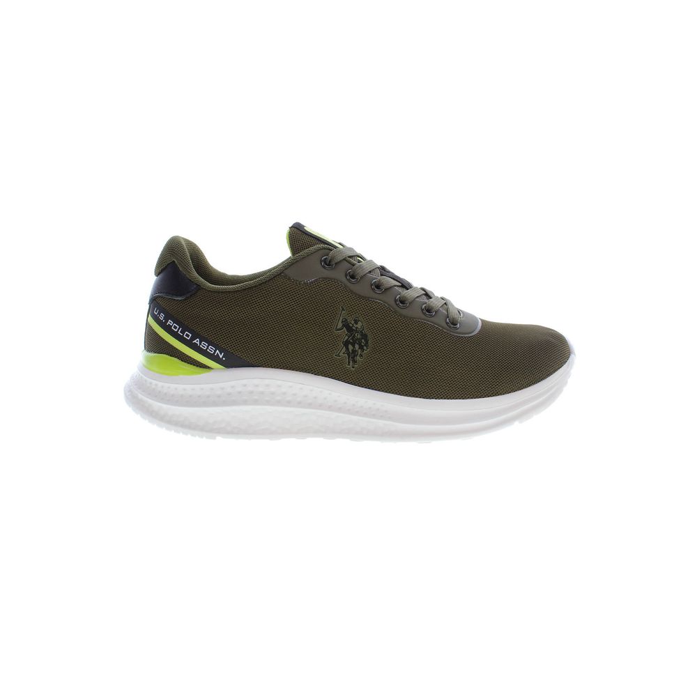 Sneakers by U.S. POLO ASSN. for men in polyester & polyethylene green features an sumptuous design from the Men's Fashion Polyester & Polyethylene Sneakers collection, highlighting a sumptuous fashion style for a premium, high-fashion look.