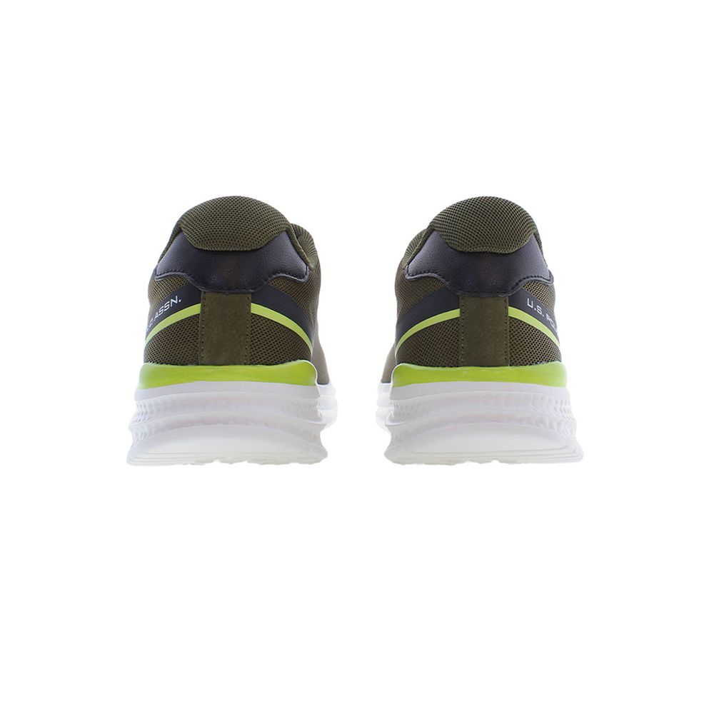 Sneakers by U.S. POLO ASSN. for men in polyester & polyethylene green presents a sumptuous silhouette, artfully capturing the essence of the Men's Fashion Polyester & Polyethylene Sneakers with its sumptuous fashion style design.