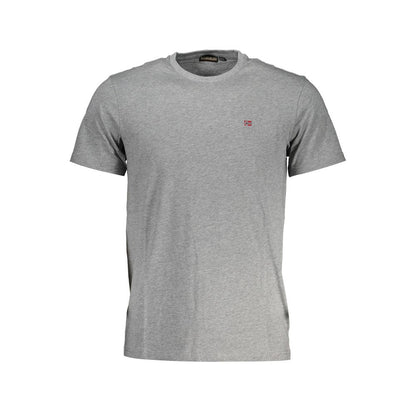 T-Shirt by Napapijri for men in cotton brown & gray features an edgy silhouette, meticulously detailed with a sophisticated short-sleeve and crew neckline for a truly edgy finish.