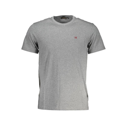 T-Shirt by Napapijri for men in cotton brown & gray features an edgy silhouette, meticulously detailed with a sophisticated short-sleeve and crew neckline for a truly edgy finish.