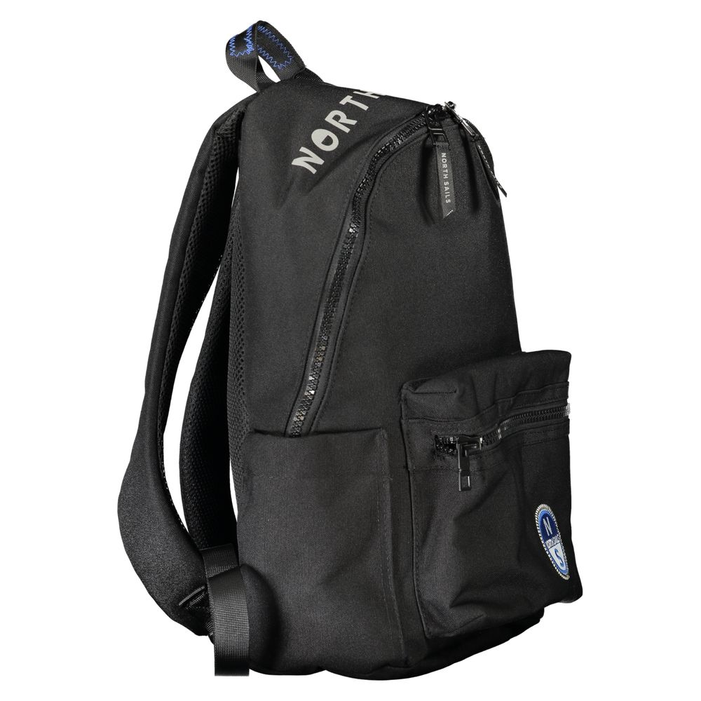 Backpack by North Sails for men in polyester black features a stately Polyester Backpack design, showcasing a secure zipper, ample built-in-compartments, document-holder & laptop-compartment, and versatile backpack-strap & adjustable-strap for a stately finish.