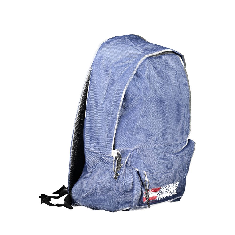 Backpack by Norway 1963 for men in polyester blue features a stately Polyester Backpack design, showcasing a secure zipper, ample external-pockets, and versatile handle, backpack-strap & adjustable-strap for a stately finish.