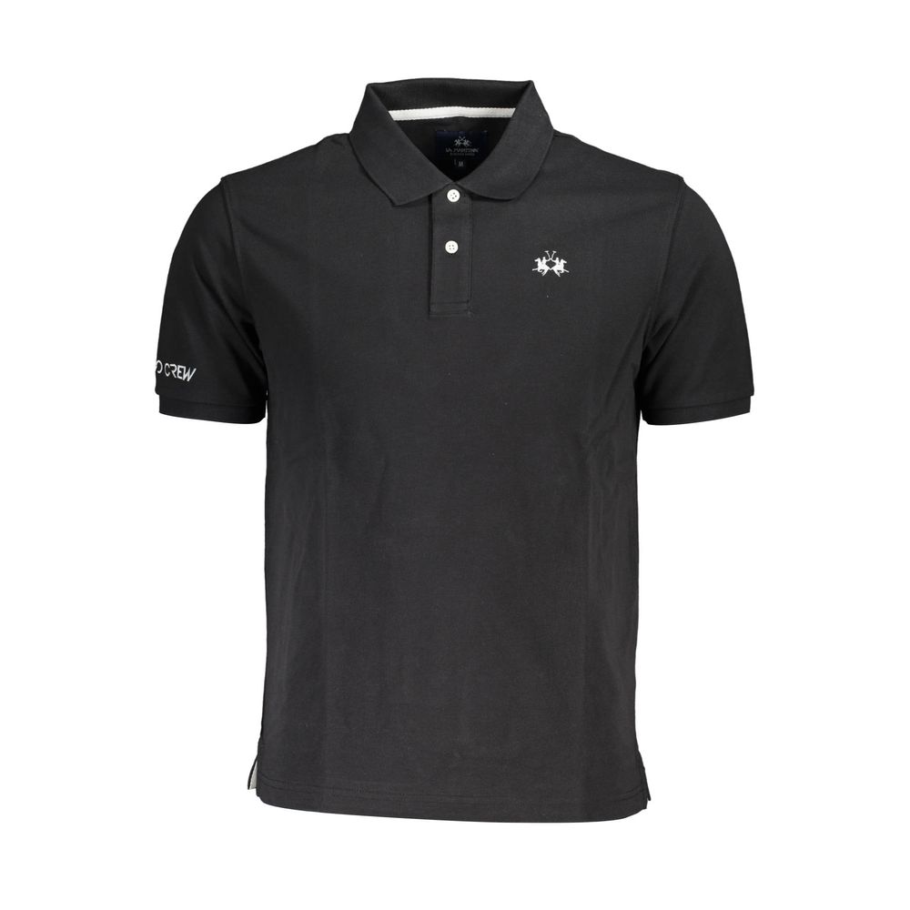 Polo Shirt by La Martina for men in cotton black features a eye catching silhouette, showcasing a refined and for a eye catching finish.