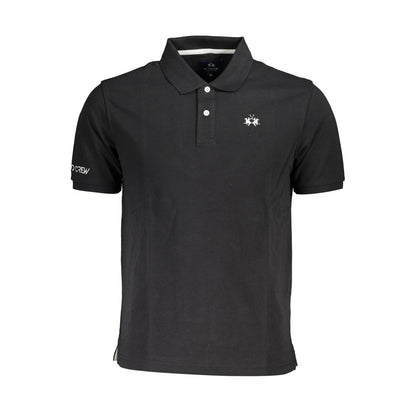 Polo Shirt by La Martina for men in cotton black features a eye catching silhouette, showcasing a refined and for a eye catching finish.