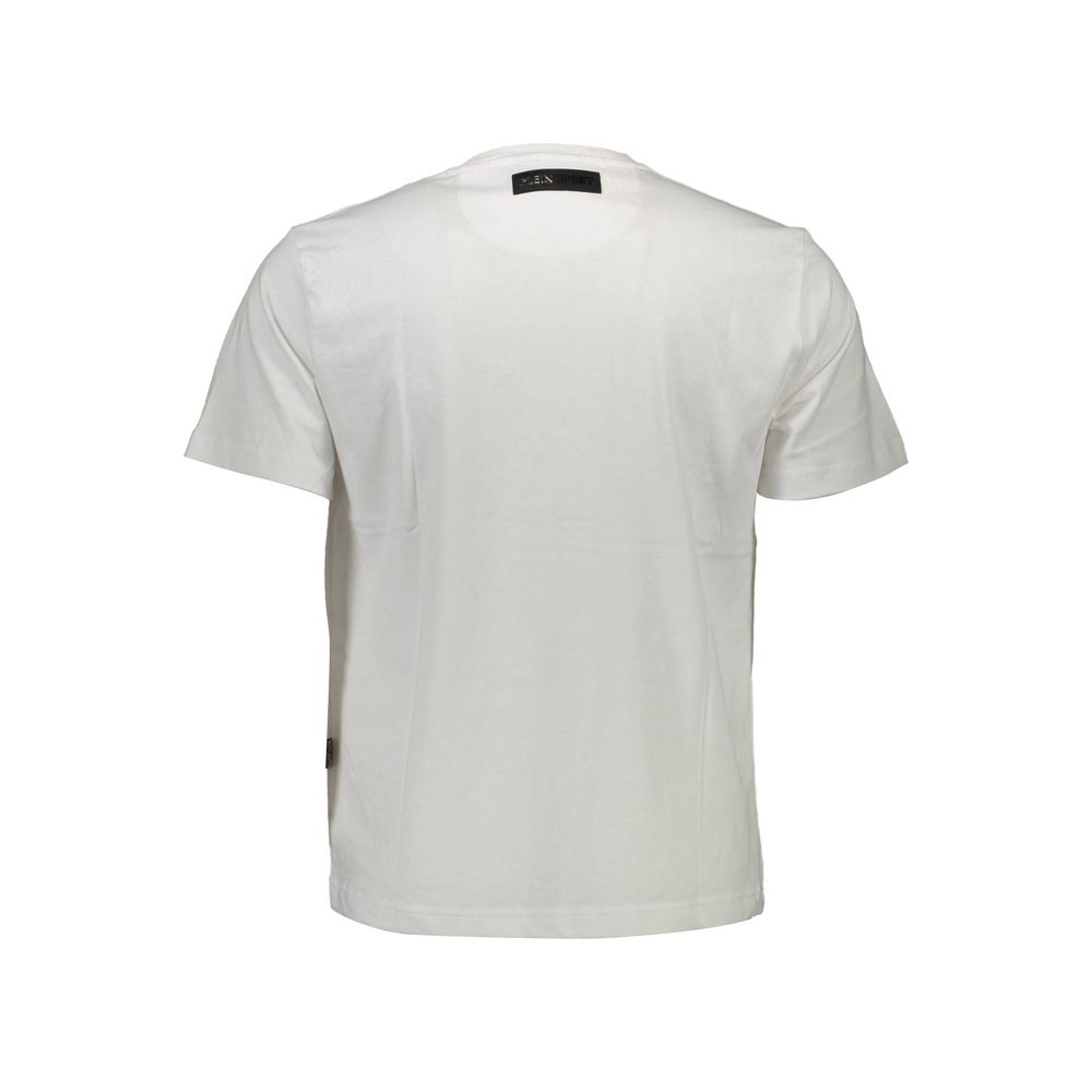 T-Shirt by Plein Sport for men in cotton white & print features a plush silhouette, showcasing a sophisticated and for a truly plush finish.