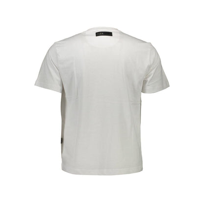 T-Shirt by Plein Sport for men in cotton white & print features a plush silhouette, showcasing a sophisticated and for a truly plush finish.