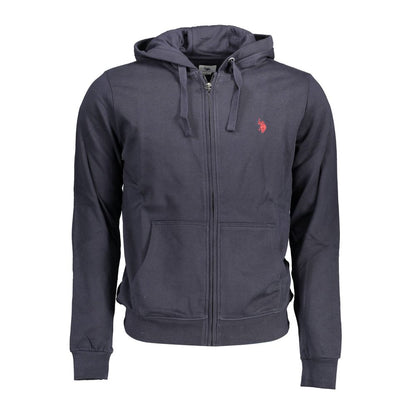 This Hooded Sweatshirt Sweater by U.S. POLO ASSN. for men in cotton polyester blue presents a understated silhouette, featuring a sophisticated hooded neckline and for a understated finish.