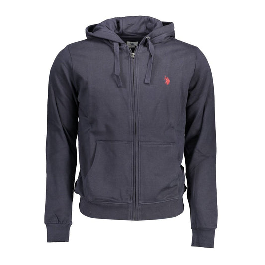 This Hooded Sweatshirt Sweater by U.S. POLO ASSN. for men in cotton polyester blue presents a understated silhouette, featuring a sophisticated hooded neckline and for a understated finish.