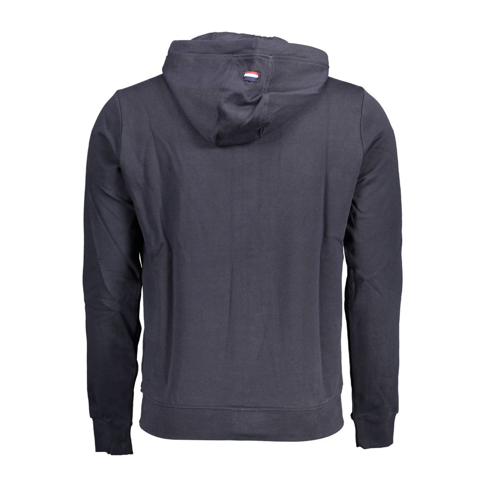 Hooded Sweatshirt Sweater by U.S. POLO ASSN. for men in cotton polyester blue features an tactile silhouette, showcasing a sophisticated hooded neckline and tactile for a refined finish.