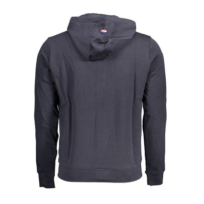 Hooded Sweatshirt Sweater by U.S. POLO ASSN. for men in cotton polyester blue features an tactile silhouette, showcasing a sophisticated hooded neckline and tactile for a refined finish.