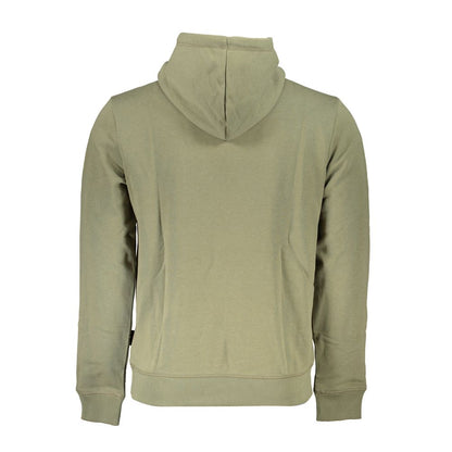 Hooded Sweatshirt Sweater by Napapijri for men in cotton polyester green showcases a discreet silhouette, finished with a discreet and for a discreet look.
