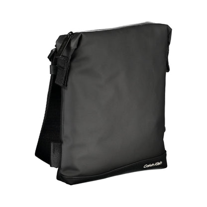 Shoulder Bag by Calvin Klein for men in polyester & polyethylene black features a stately silhouette, showcasing a secure zipper, ample external-pockets & internal-pockets, and stately shoulder-strap & adjustable-strap for a stately finish.