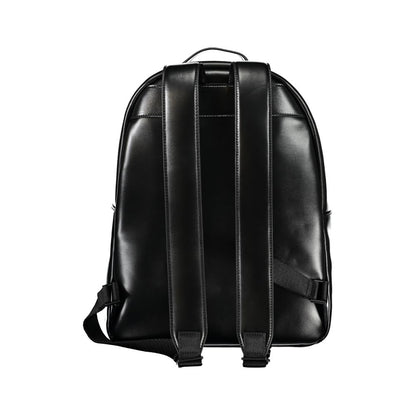 Backpack by Calvin Klein for men in polyester & polyethylene black features a stately Polyester & Polyethylene Backpack design, showcasing a secure zipper, ample built-in-compartments, external-pockets, internal-pockets & laptop-compartment, and versatile backpack-strap, adjustable-strap & handle for a stately finish.