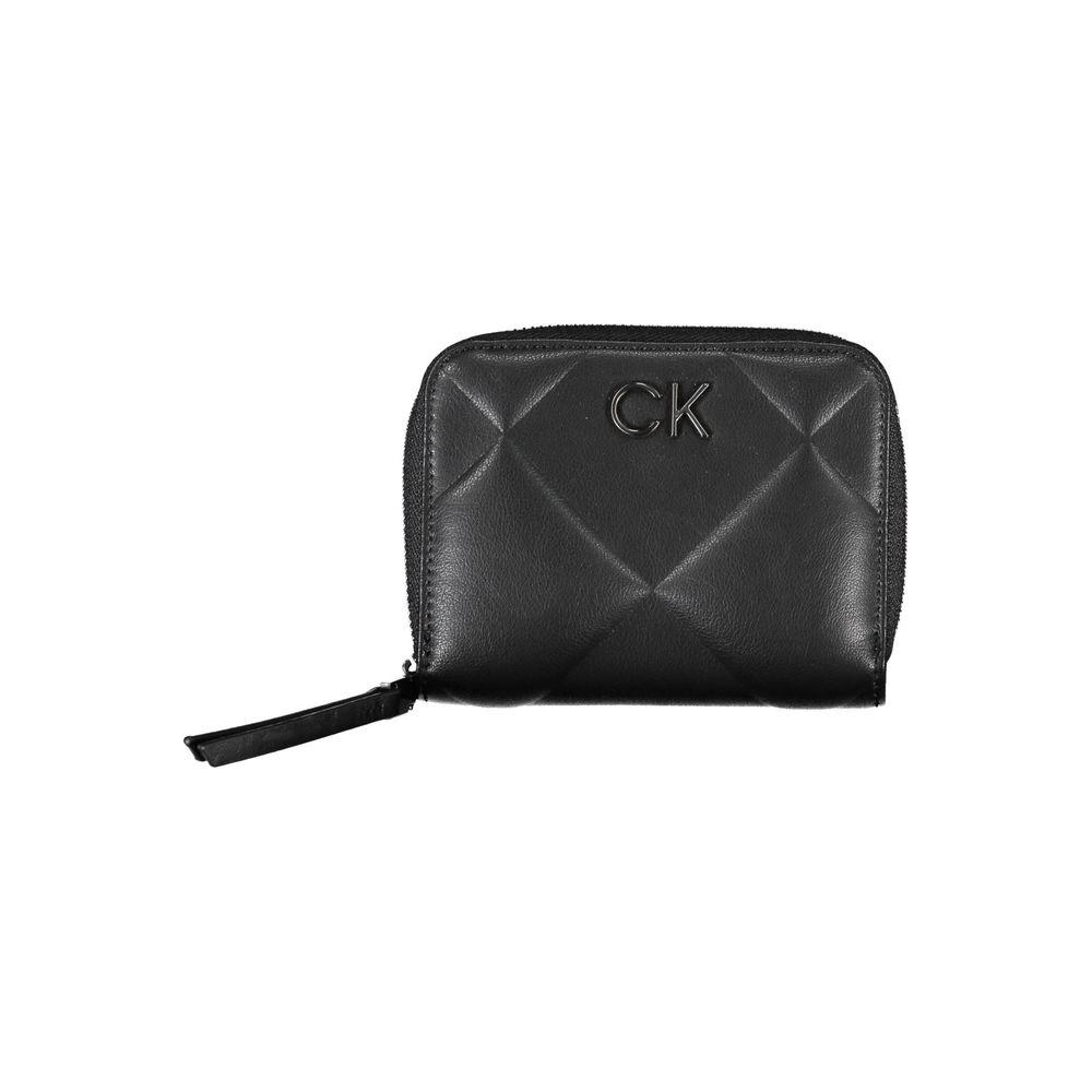Cardholder Wallet by Calvin Klein for women in polyester & polyethylene black showcases a discerning silhouette, artfully capturing the essence of Polyester & Polyethylene Cardholder Wallet with its functional card-organization rfid-protection coin-purse.