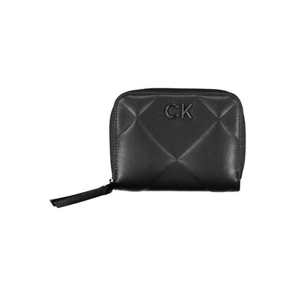 Cardholder Wallet by Calvin Klein for women in polyester & polyethylene black showcases a discerning silhouette, artfully capturing the essence of Polyester & Polyethylene Cardholder Wallet with its functional card-organization rfid-protection coin-purse.