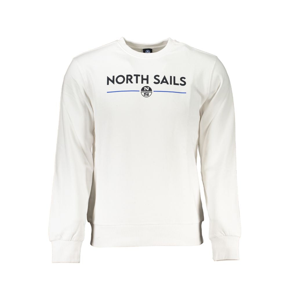 Sweatshirt by North Sails for men in cotton white & print features an exquisite silhouette, showcasing and crew neckline details for a exquisite look.