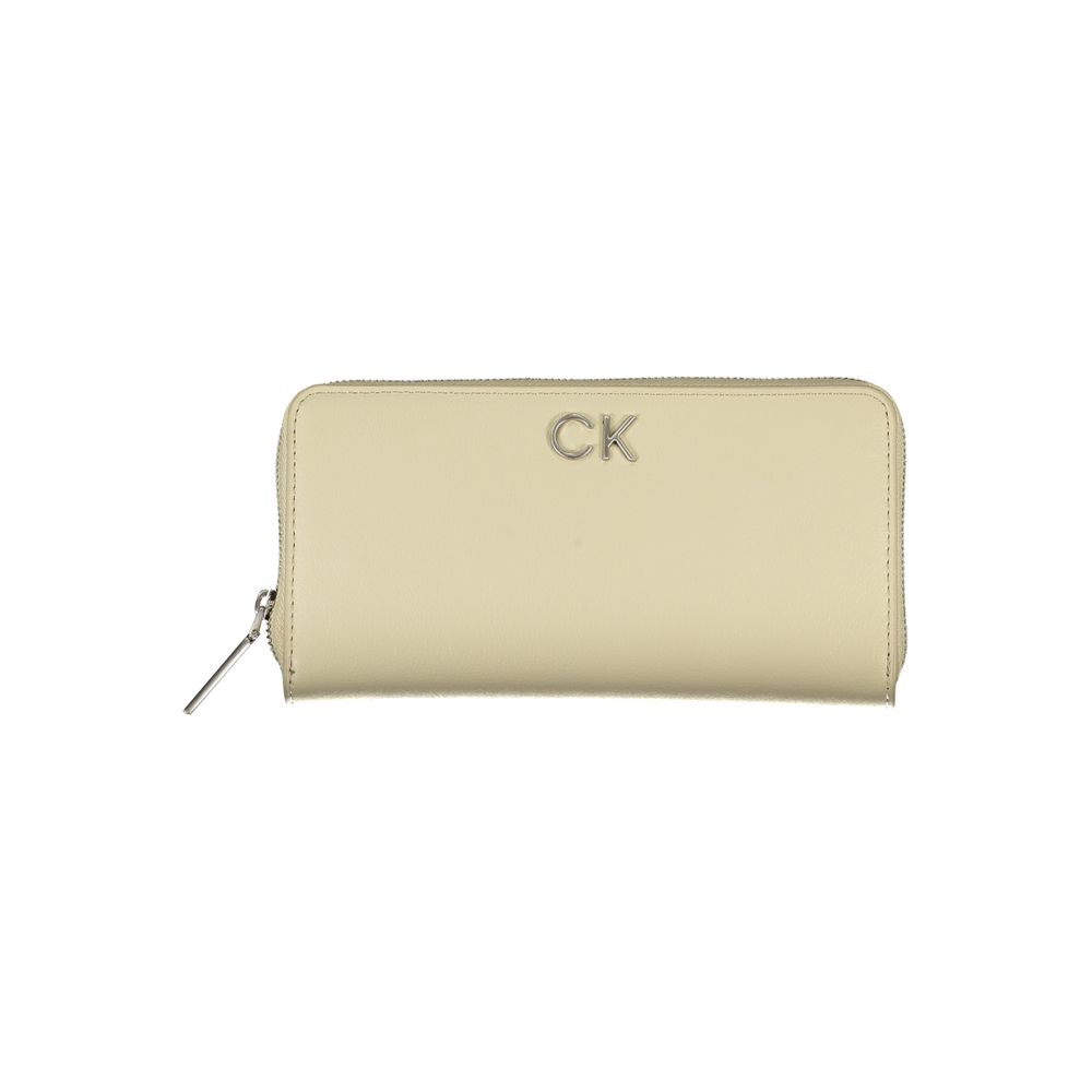 Cardholder Wallet by Calvin Klein for women in polyester & polyethylene beige presents a refined silhouette, artfully capturing the essence of the Polyester & Polyethylene Cardholder Wallet design with sophisticated card-organization rfid-protection coin-purse for a refined look.