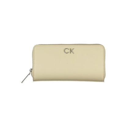 Cardholder Wallet by Calvin Klein for women in polyester & polyethylene beige presents a refined silhouette, artfully capturing the essence of the Polyester & Polyethylene Cardholder Wallet design with sophisticated card-organization rfid-protection coin-purse for a refined look.