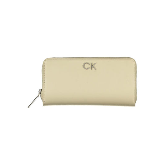 Cardholder Wallet by Calvin Klein for women in polyester & polyethylene beige presents a refined silhouette, artfully capturing the essence of the Polyester & Polyethylene Cardholder Wallet design with sophisticated card-organization rfid-protection coin-purse for a refined look.