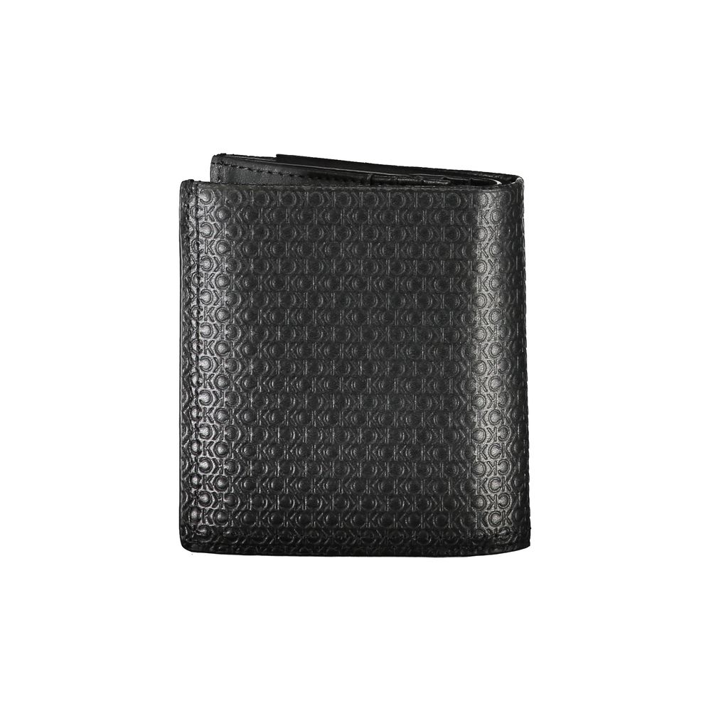 Cardholder Wallet by Calvin Klein for men in leather black presents a architectural silhouette from the Leather Cardholder Wallet collection, showcasing architectural card-organization rfid-protection coin-purse for a architectural finish.