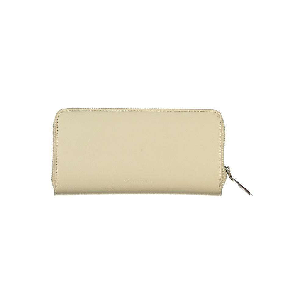 Cardholder Wallet by Calvin Klein for women in polyester & polyethylene beige presents a architectural silhouette from the Polyester & Polyethylene Cardholder Wallet collection, showcasing architectural card-organization rfid-protection coin-purse for a architectural finish.