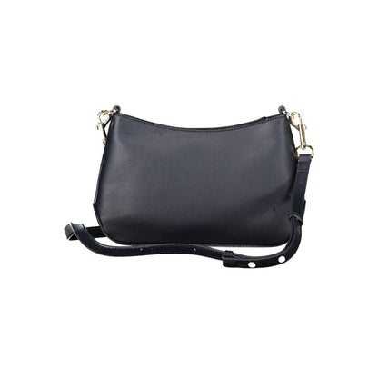 This Shoulder Handbag by Tommy Hilfiger for women in polyester and blue & signature presents a sculptural silhouette featuring a secure zipper, ample internal-pockets, and versatile shoulder-strap & adjustable-strap for a sculptural finish.