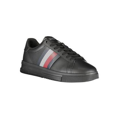 Sneakers by Tommy Hilfiger for men in polyester black features a sumptuous design, perfectly showcasing the sumptuous fashion style of this Men's Fashion Polyester Sneakers.