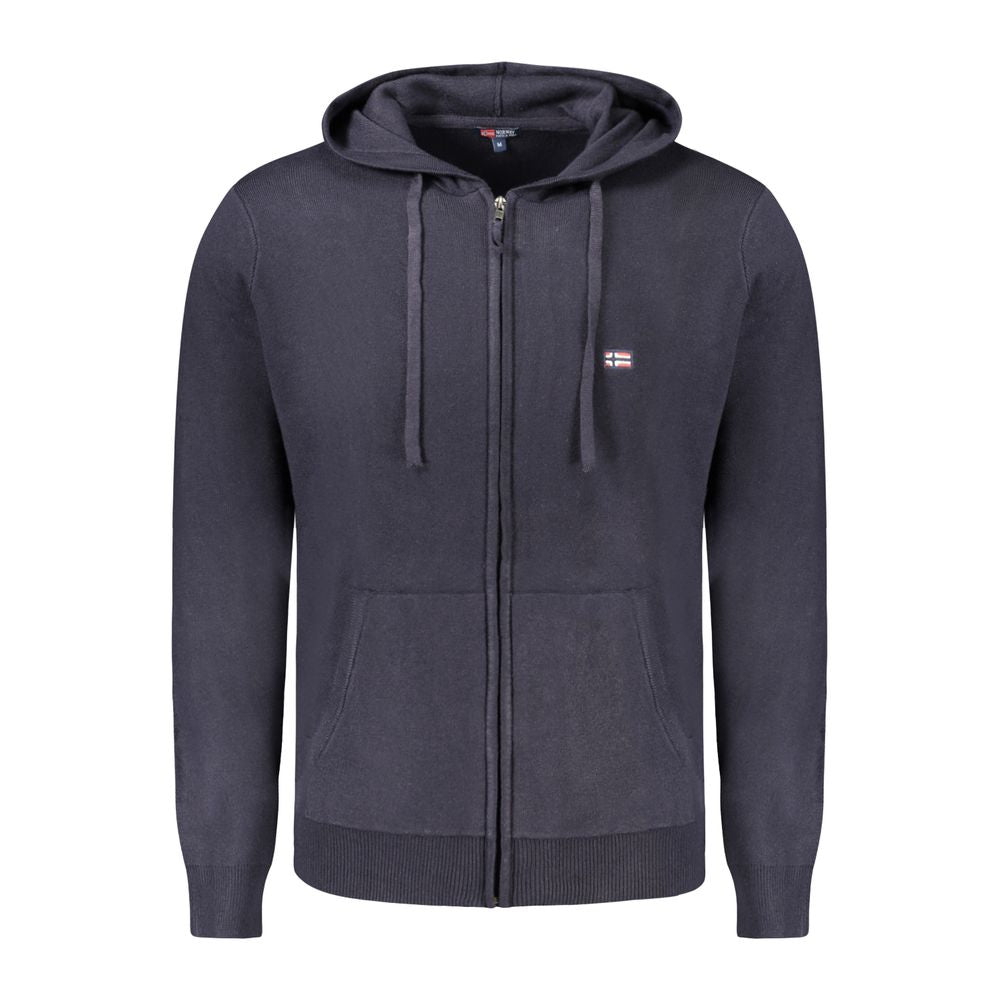 Hooded Top by Norway 1963 for men in viscose polyester & polyamide blue showcases a sublime silhouette, detailed with a sublime long-sleeve and hooded neckline for a sophisticated finish.