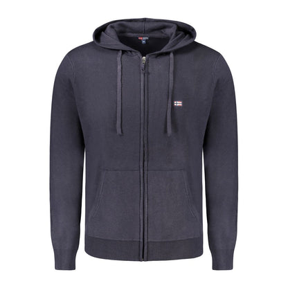 Hooded Top by Norway 1963 for men in viscose polyester & polyamide blue showcases a sublime silhouette, detailed with a sublime long-sleeve and hooded neckline for a sophisticated finish.