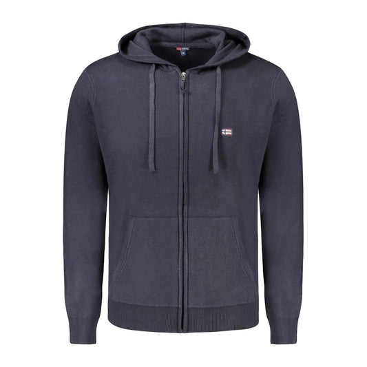 Hooded Top by Norway 1963 for men in viscose polyester & polyamide blue showcases a sublime silhouette, detailed with a sublime long-sleeve and hooded neckline for a sophisticated finish.