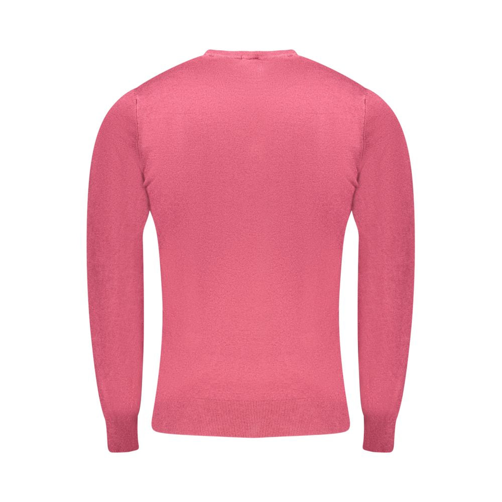 Sweater by Cavalli Class for men in polyamide polyester viscose red showcases a sumptuous silhouette, artfully finished with a sumptuous and for a sophisticated, sumptuous look.