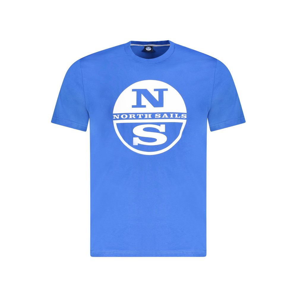 T-Shirt by North Sails for men in cotton blue & print features a plush silhouette, showcasing a sophisticated and for a truly plush finish.