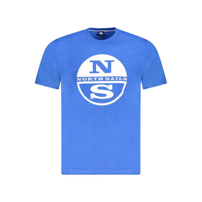 T-Shirt by North Sails for men in cotton blue & print features a plush silhouette, showcasing a sophisticated and for a truly plush finish.