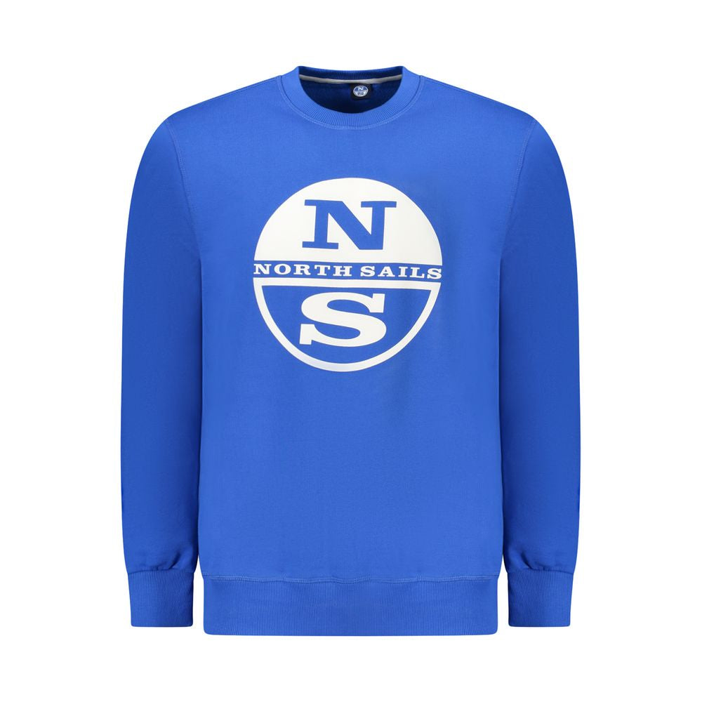 Sweatshirt by North Sails for men in cotton blue features a unrivaled silhouette with a refined crew neckline and unrivaled long-sleeve detailing for a sophisticated look.