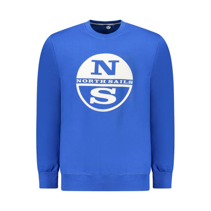 Sweatshirt by North Sails for men in cotton blue features a unrivaled silhouette with a refined crew neckline and unrivaled long-sleeve detailing for a sophisticated look.