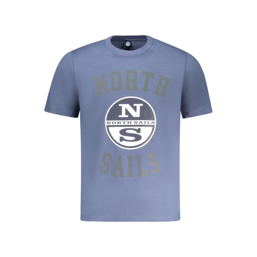 T-Shirt by North Sails for men in cotton blue & print features a plush silhouette, showcasing a sophisticated and for a truly plush finish.