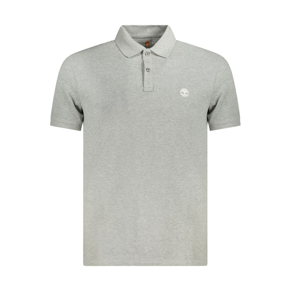 Polo Shirt by Timberland for men in cotton gray presents a distinguished silhouette, showcasing a sophisticated and distinguished short-sleeve for a truly distinguished finish.
