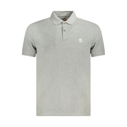 Polo Shirt by Timberland for men in cotton gray presents a distinguished silhouette, showcasing a sophisticated and distinguished short-sleeve for a truly distinguished finish.