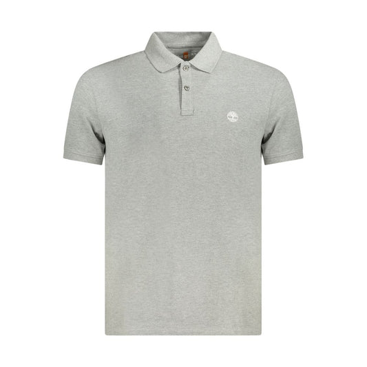 Polo Shirt by Timberland for men in cotton gray presents a distinguished silhouette, showcasing a sophisticated and distinguished short-sleeve for a truly distinguished finish.