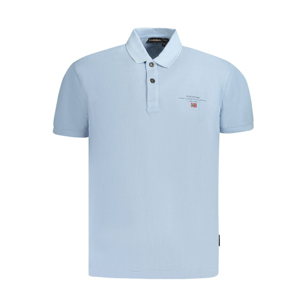 This Polo Shirt by Napapijri for men in cotton light-blue & print presents a flawless silhouette, showcasing flawless short-sleeve detailing and a refined for a truly flawless aesthetic.