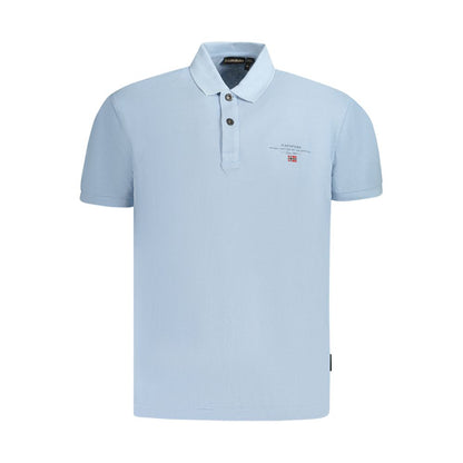 This Polo Shirt by Napapijri for men in cotton light-blue & print presents a flawless silhouette, showcasing flawless short-sleeve detailing and a refined for a truly flawless aesthetic.