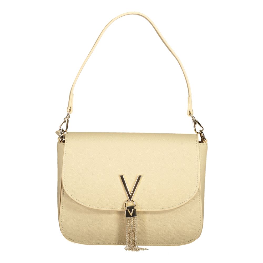 Handbag by Mario Valentino for women in polyethylene beige features a refined silhouette, showcasing a secure zipper & magnetic, organized external-pockets & cardholder, and versatile detachable-strap & handle for a refined finish.