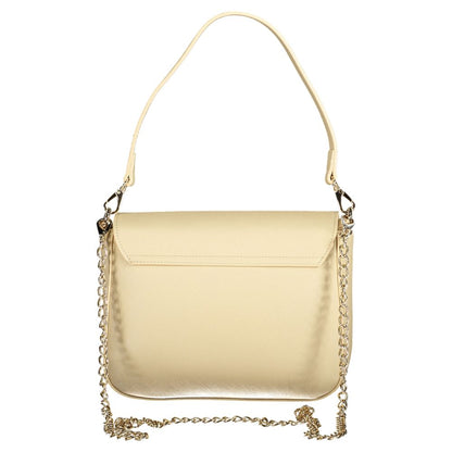 Handbag by Mario Valentino for women in polyethylene beige presents a ornamental silhouette, showcasing a secure zipper & magnetic, ample external-pockets & cardholder, and versatile detachable-strap & handle for a ornamental finish.