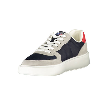 Athletic Sneakers by Blauer for men in polyester polyethylene leather blue presents a sleek silhouette, perfectly capturing the athletic style essence of Men's Athletic Polyester Polyethylene Leather Sneakers with its sleek design and premium finish.